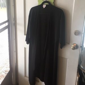 Black semi sheer coverup/ kimono